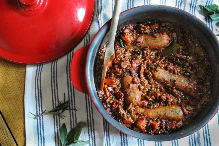 Sausage and Lentil Casserole