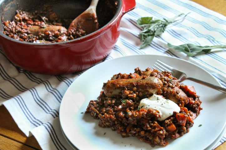 Sausage and Lentil Casserole
