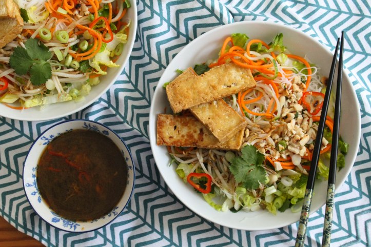 Vietnamese Bún Chay salad recipe (vegan)