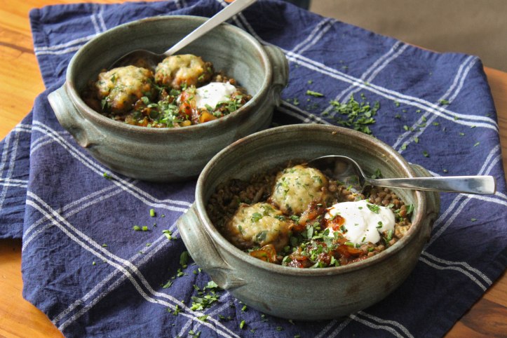 Lentil Stew Recipe with Parsley Dumplings