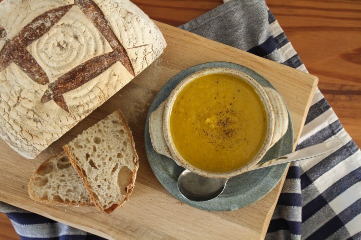 Roasted root vegetable soup recipe